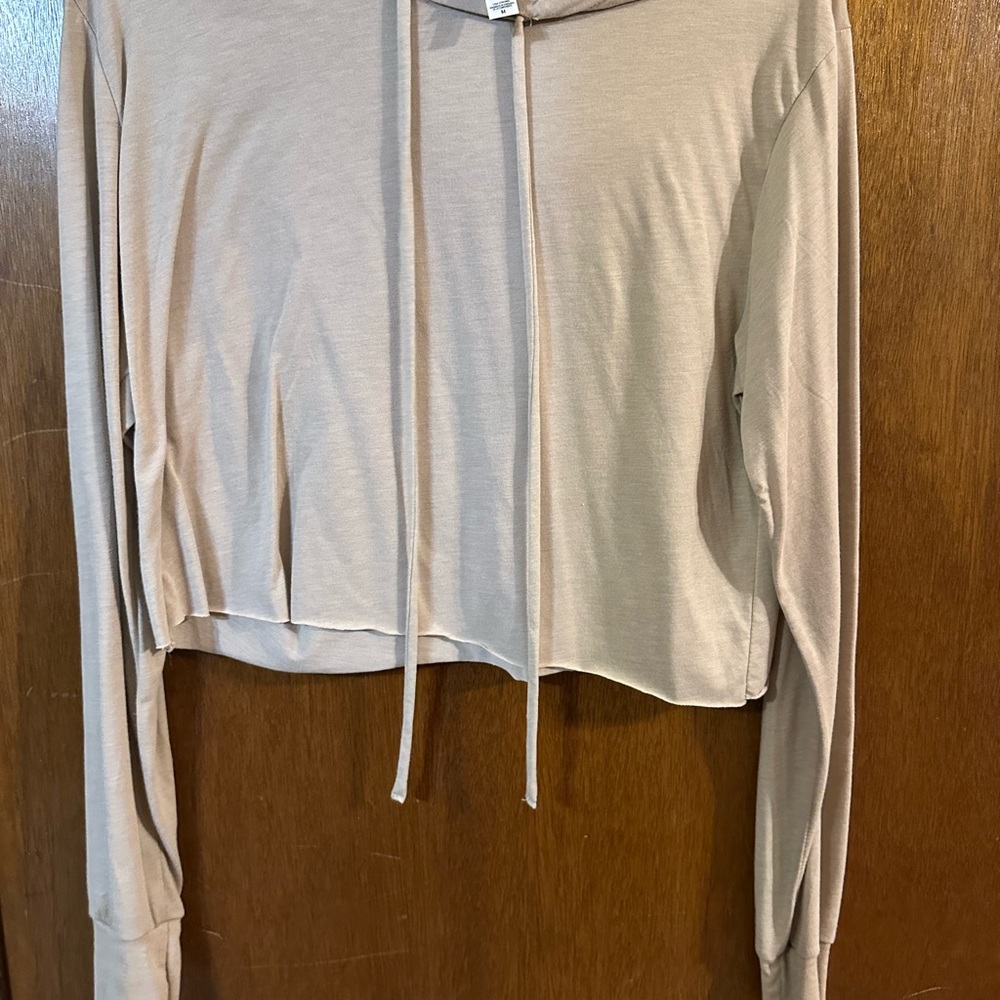 Women's Tan Long Sleeve Hoodie